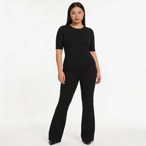 Torrid Women's Black Mid Rise Boot Leg Bell Bottom Dress Pants Plus Size 14